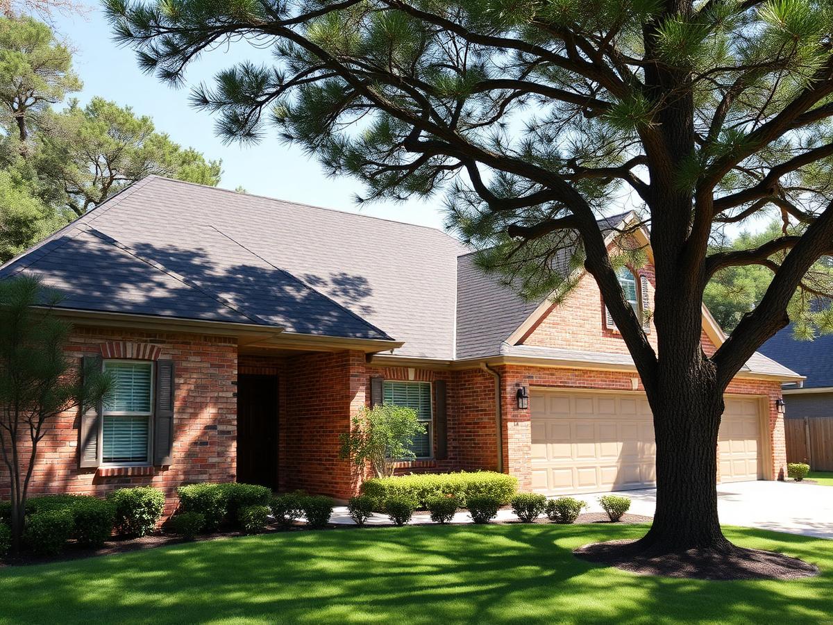 Texas brick home with a new architectural shingle roof